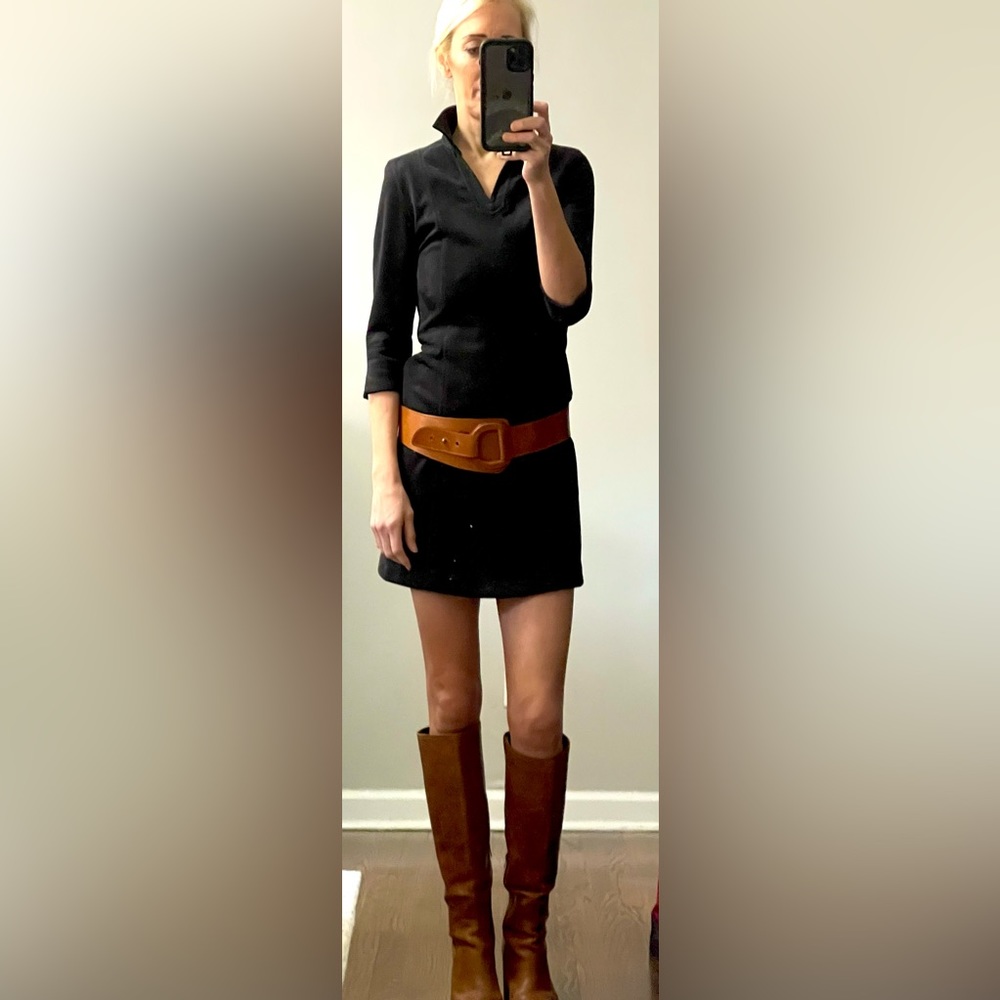 J. McLaughlin, black velour dress, sz. XS